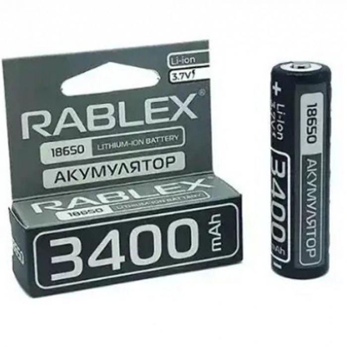 Акумулятор Rablex 18650 Li-Ion 3400mAh (без захисту)