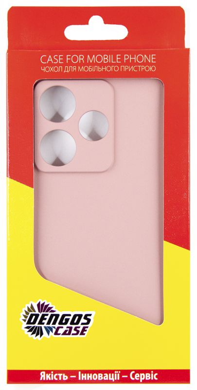 Чохол-накладка Dengos для Xiaomi Redmi 13 4G Pink (DG-KM-99) + захисне скло