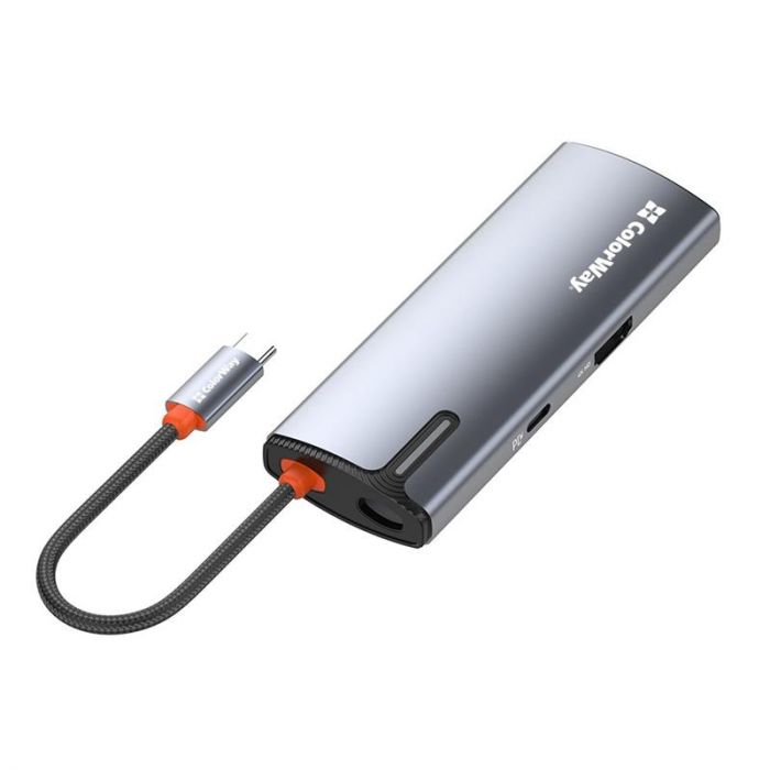 Док-станція ColorWay USB-C 5-в-1 Type C PD 100W/USB3.0х3/HDMI 4К (CW-HUB01)