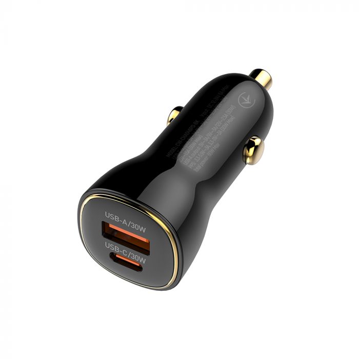 Автомобільний зарядний пристрій ColorWay Power Delivery Port PPS USB (USB-A + USB-C, 60W) Black (CW-CHA046PD-BK)