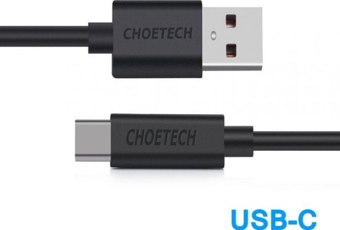 Кабель Choetech USB - USB Type-C (M/M), 3 м, Black (AC0004)