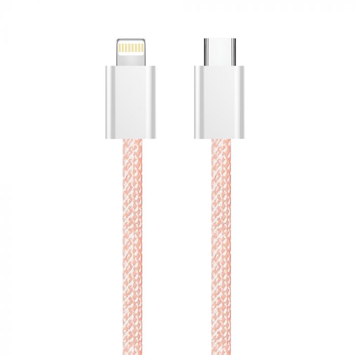 Кабель ColorWay Lightning + USB Type-C (M/M), 3.0 А, 1 м, Pink (CW-CBPDCL061-P)