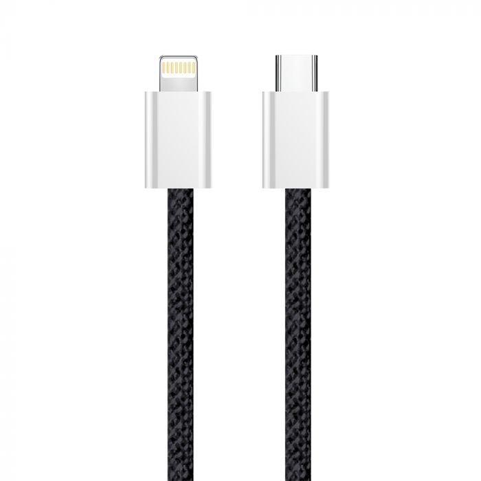 Кабель ColorWay Lightning + USB Type-C (M/M), 3.0 А, 1 м, Black (CW-CBPDCL061-BK)