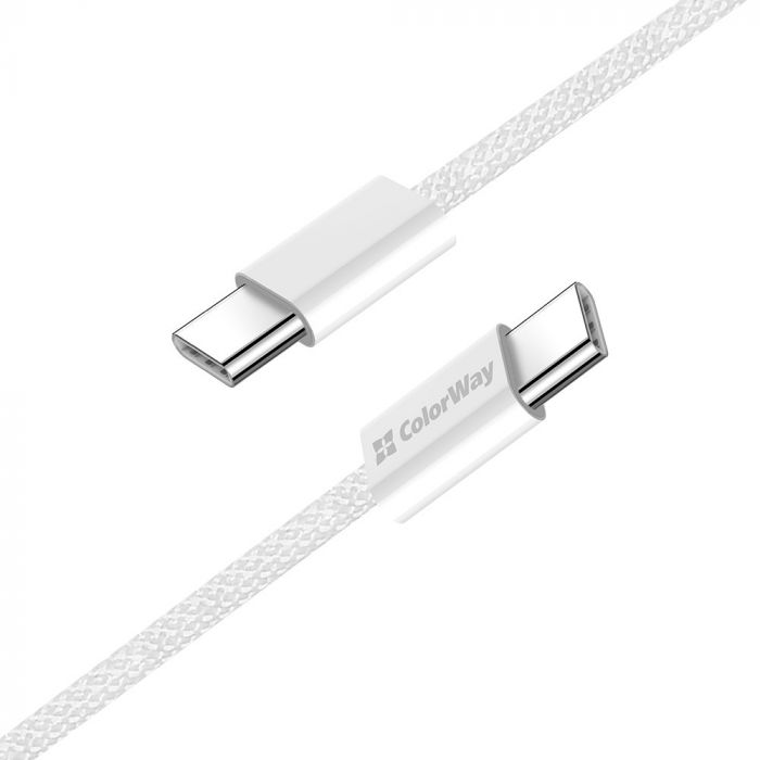 Кабель ColorWay USB Type-C + USB Type-C (M/M), 3.0 А, 1 м, Grey (CW-CBPDCC061-GR)