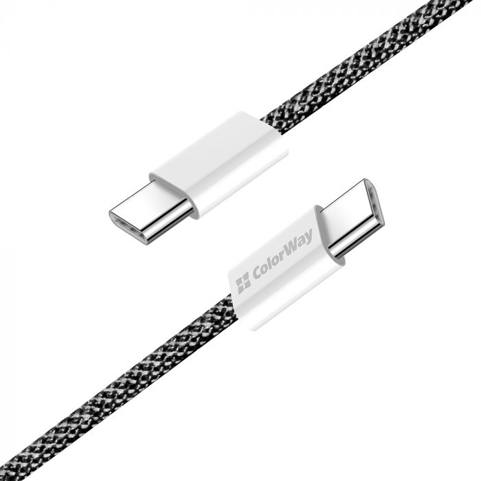 Кабель ColorWay USB Type-C + USB Type-C (M/M), 3.0 А, 1 м, Black (CW-CBPDCC061-BK)