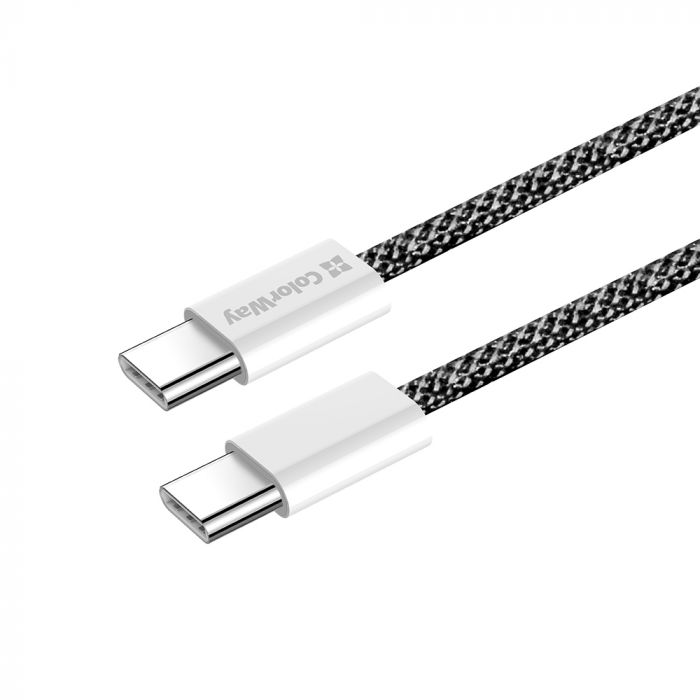 Кабель ColorWay USB Type-C + USB Type-C (M/M), 3.0 А, 1 м, Black (CW-CBPDCC061-BK)