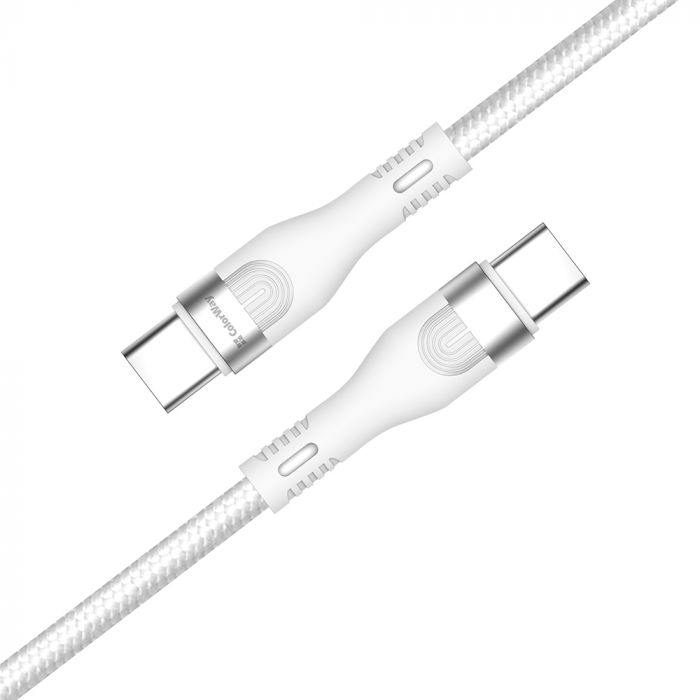 Кабель ColorWay USB Type-C + USB Type-C (M/M), 5.0 А, 1 м, White (CW-CBPDCC065-WT)