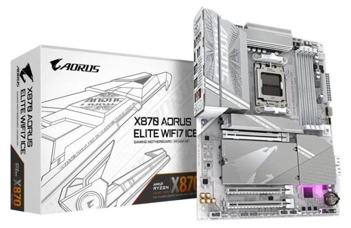 Материнська плата Gigabyte X870 Aorus Elite WiFi7 Ice Socket AM5