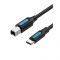 Кабель Vention USB Type-C - USB Type-B (M/M), 1.5 м, Black (CADBG)