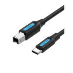 Кабель Vention USB Type-C - USB Type-B (M/M), 1.5 м, Black (CQUBG)