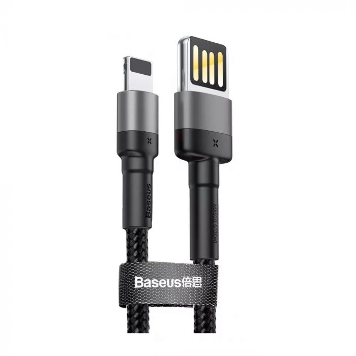 Кабель Baseus Cafule USB-Lightning, 2.4A, 1м Black (6953156283343)