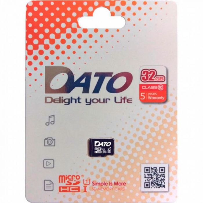 Карта пам`ятi MicroSDHC 32GB UHS-I Class 10 Dato (DTTF032GUIC10)