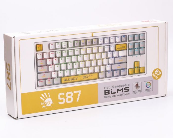 Клавіатура A4Tech S87 Bloody Energy White