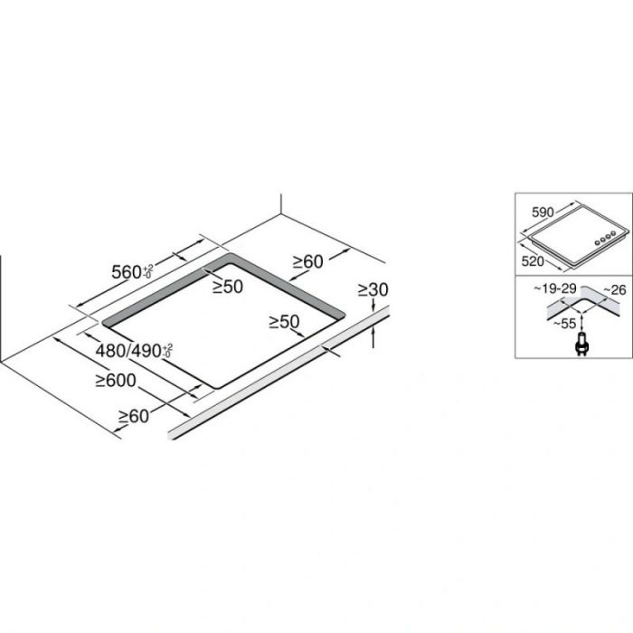 Варильна поверхня Bosch PNK6B6P40R