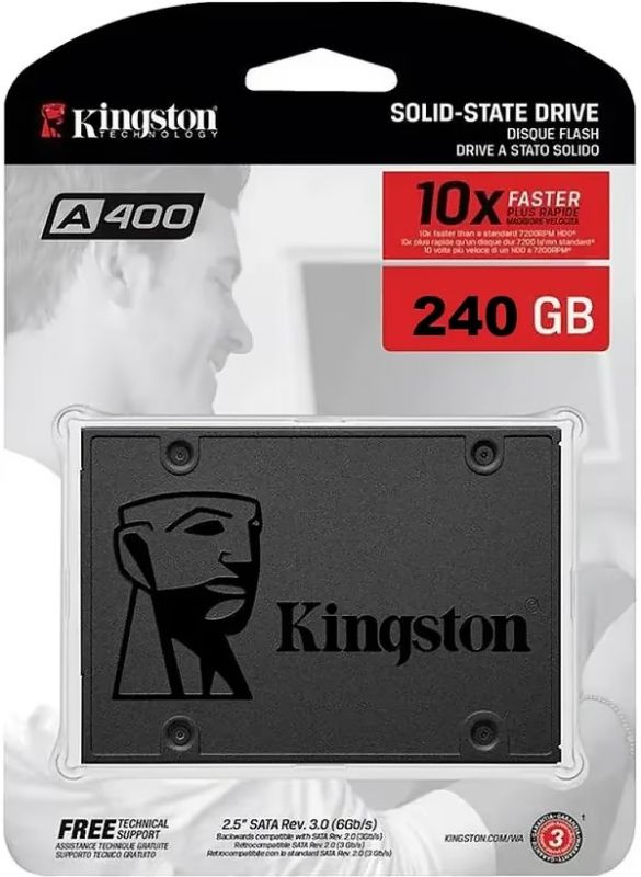 Накопичувач SSD 240GB Kingston SSDNow A400 2.5" SATAIII TLC (SA400S37/240G)