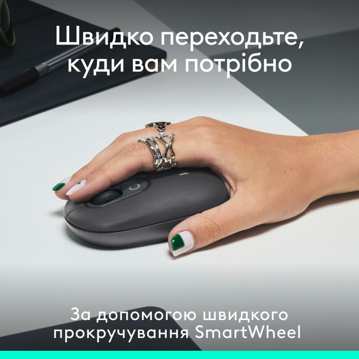 Миша бездротова Logitech Pop Mouse with Emoji Graphite (910-007412)