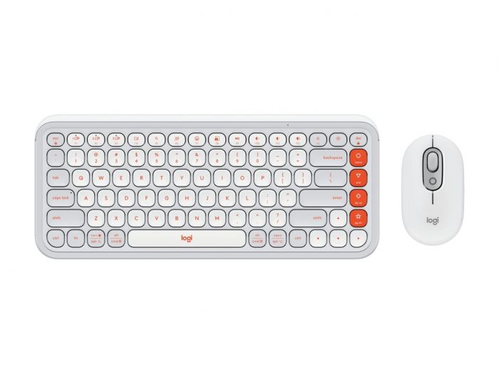 Комплект (клавіатура, миша) бездротовий Logitech Pop Icon Combo Off White (920-013141)