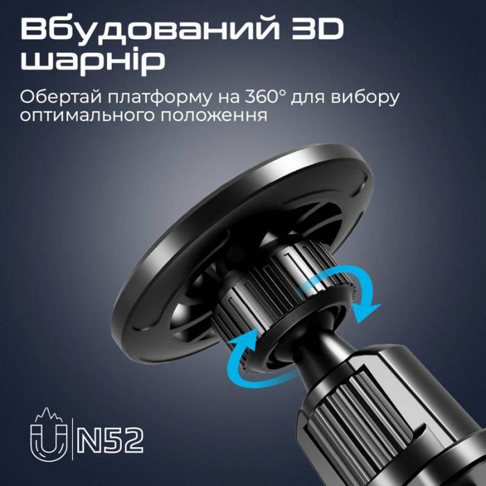 Тримач автомобільний Promate Clipmount Black