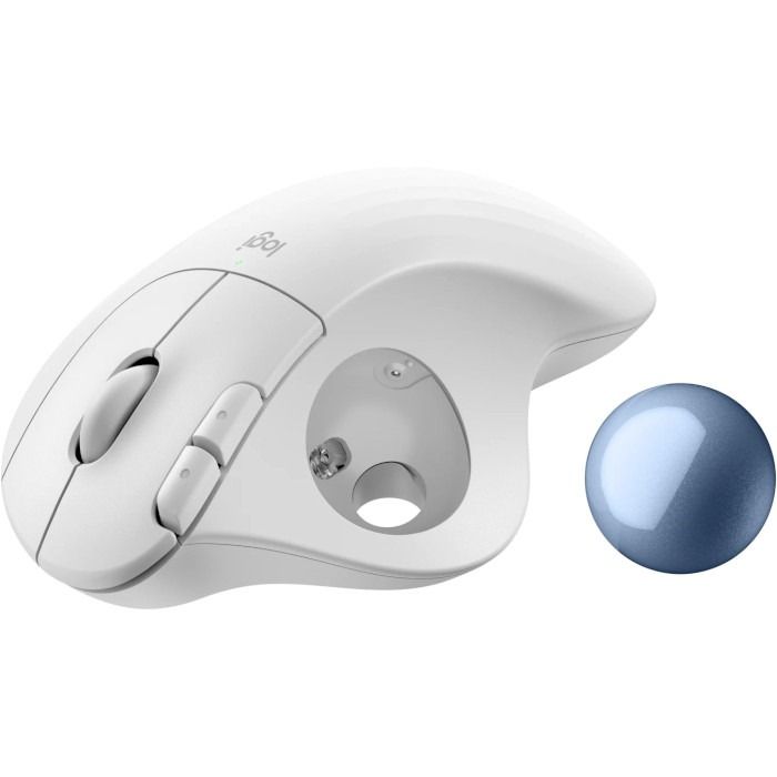 Миша бездротова Logitech Ergo M575S Off-White + Blue Ball (910-007030)