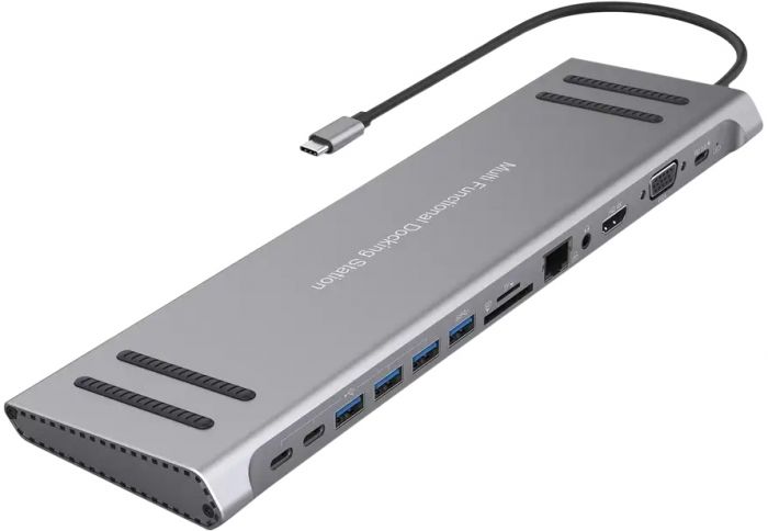 Концентратор-підставка USB-C XoKo AC-1400 (XK-AC1400-SL)