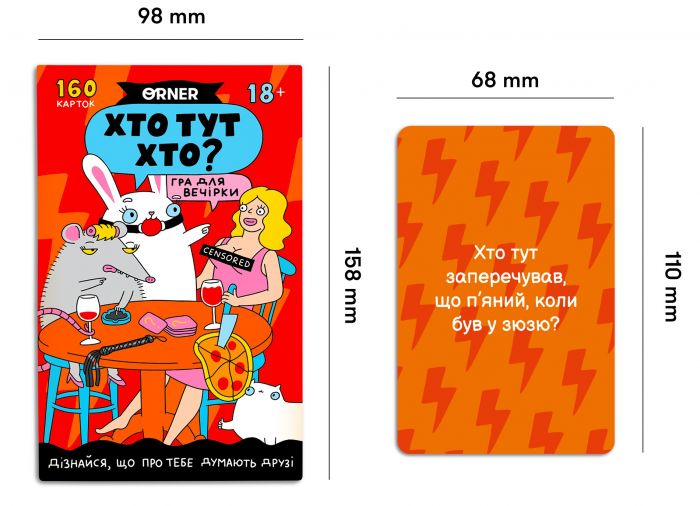 Гра для компанії Orner Хто тут хто? Гра для вечірки (orner-2811)