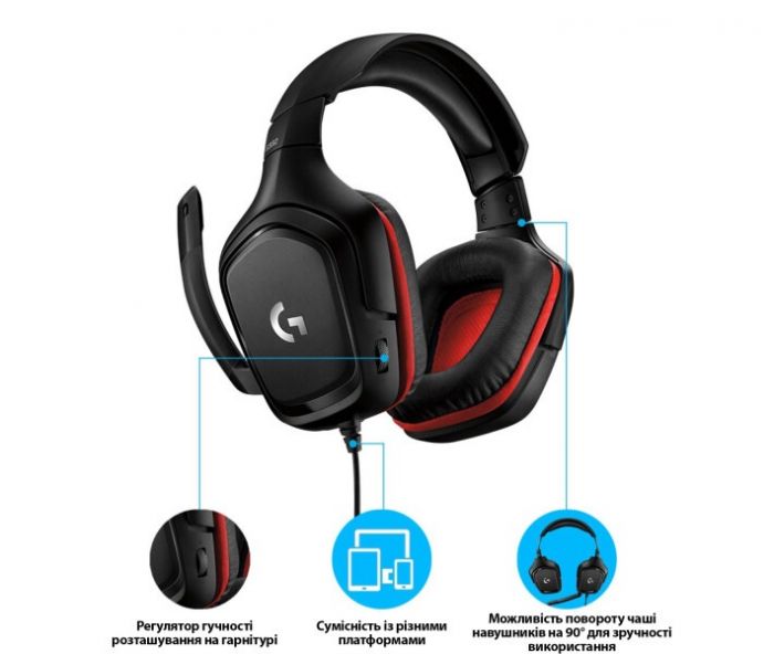 Гарнітура Logitech G332 Black (981-000757)