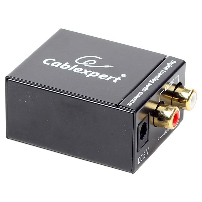 Цифро-аналоговий конвертор аудіо-сигналу Cablexpert Coaxial/TOSLINK-2xRCA