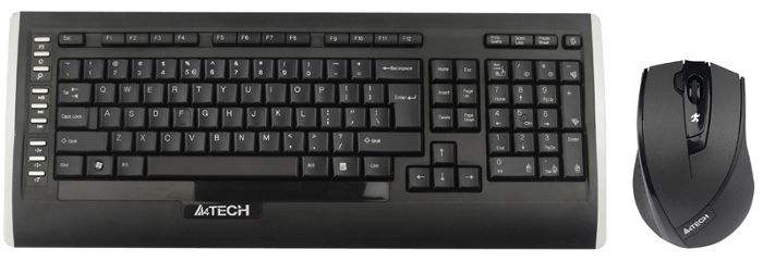 Комплект (клавіатура, миша) бездротовий A4Tech 9300F Black USB