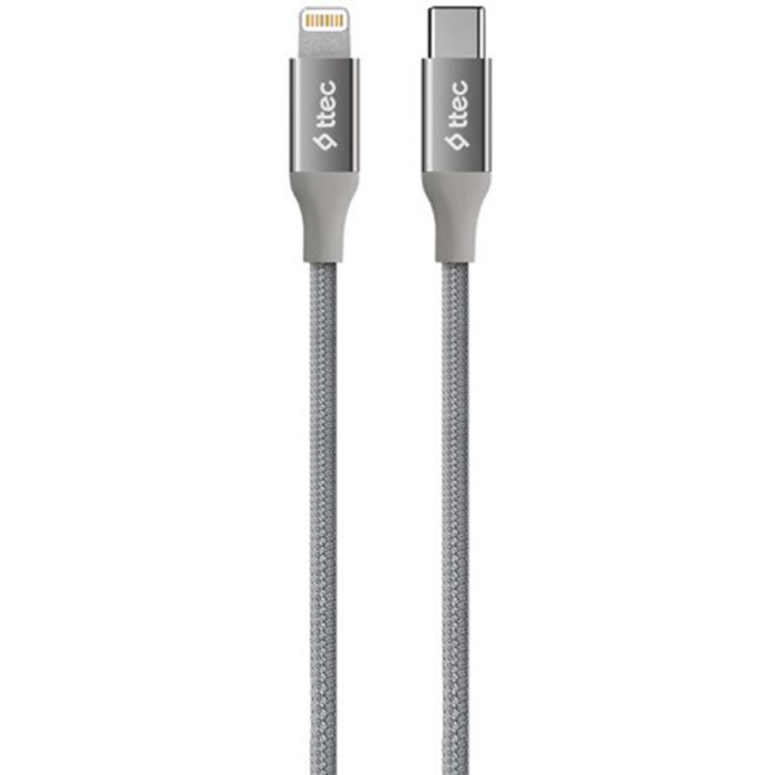 Кабель Ttec AlumiCable USB Type-C - Lightning (M/M), 1.5 м, Space Gray (2DK41UG)