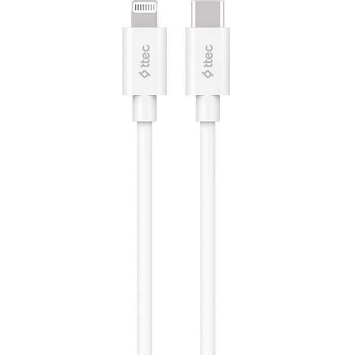 Кабель Ttec USB Type-C - Lightning (M/M), 1.5 м, White (2DKM04B)