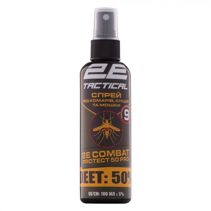 Спрей від комарів, кліщів та мошок 2E Combat Protect 50 Pro, 100 мл, 10 шт (2E-RPLNTDT50-10DB)