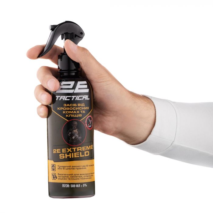Спрей від кровососних комах та кліщів 2E Extreme Shield для обробки одягу та спорядження, 500 мл (2E-RPLNTPN05-500)