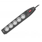 Мережевий фільтр 2E 5хSchuko, 10 м, чорний (2E-SP515M10BK)