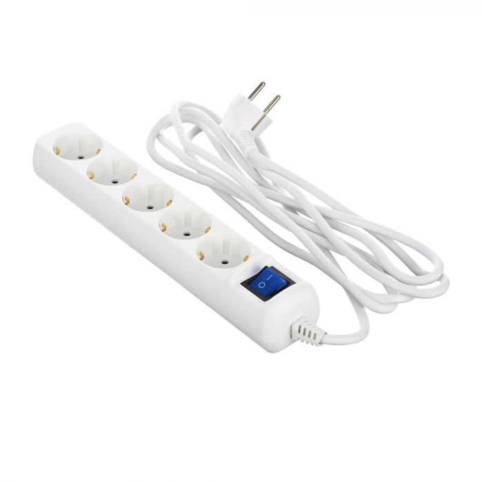 Фільтр живлення 2Е 5хSchuko, 3 м, білий (2E-U05ESM3)
