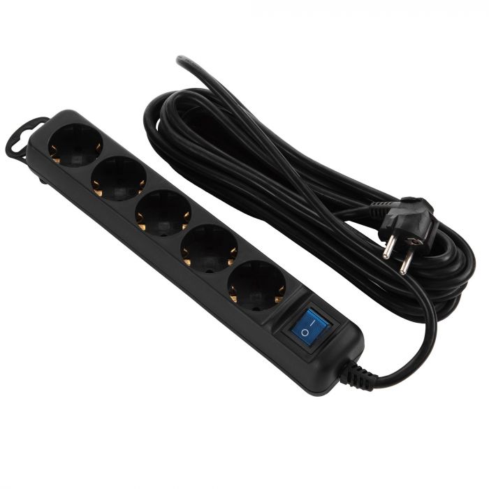 Фільтр живлення 2Е 5хSchuko, 3 м, чорний (2E-U05ESM3BK)