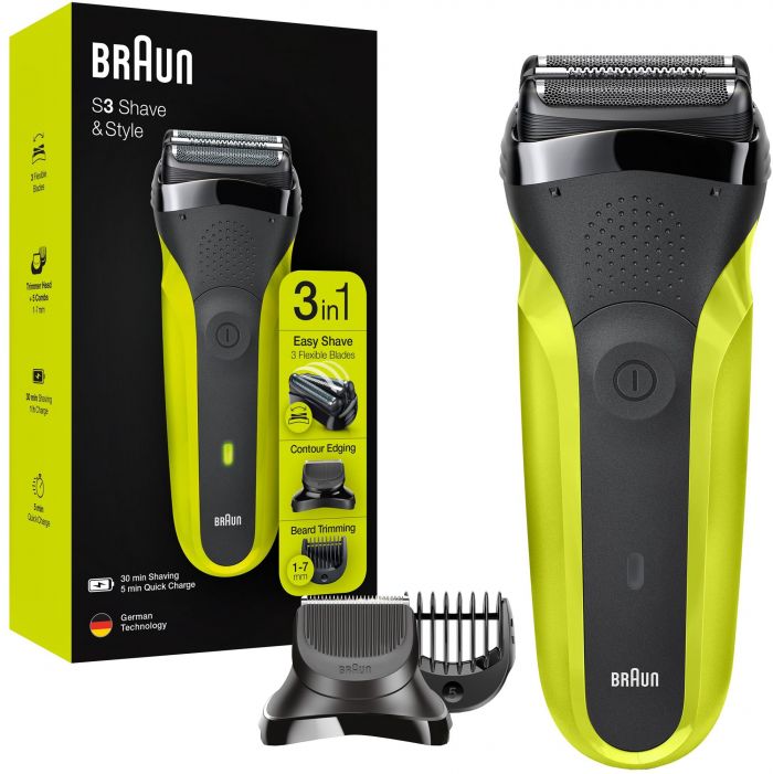 Електробритва Braun Series 3 300BT Black/Green