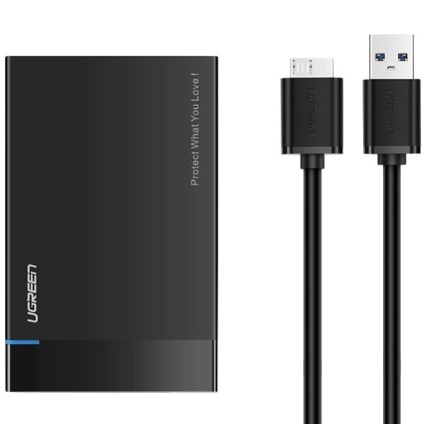 Зовнішня кишеня Ugreen для 2.5" HDD/SSD USB 3.0 US221 Black (30848)