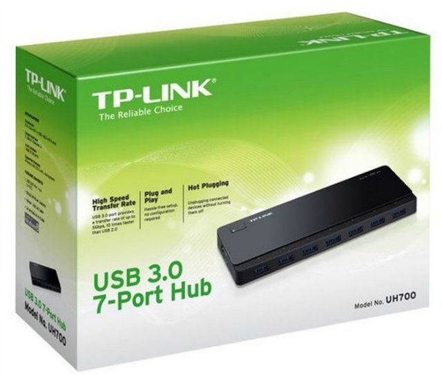 Концентратор USB3.0 TP-Link UH700 Black 7хUSB3.0