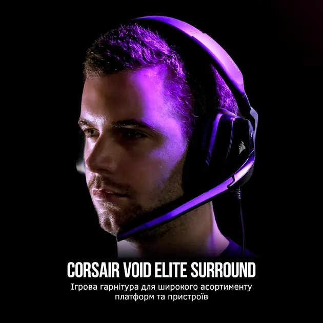 Гарнiтура Corsair Gaming Void Elite Surround Carbon (CA-9011205-EU)