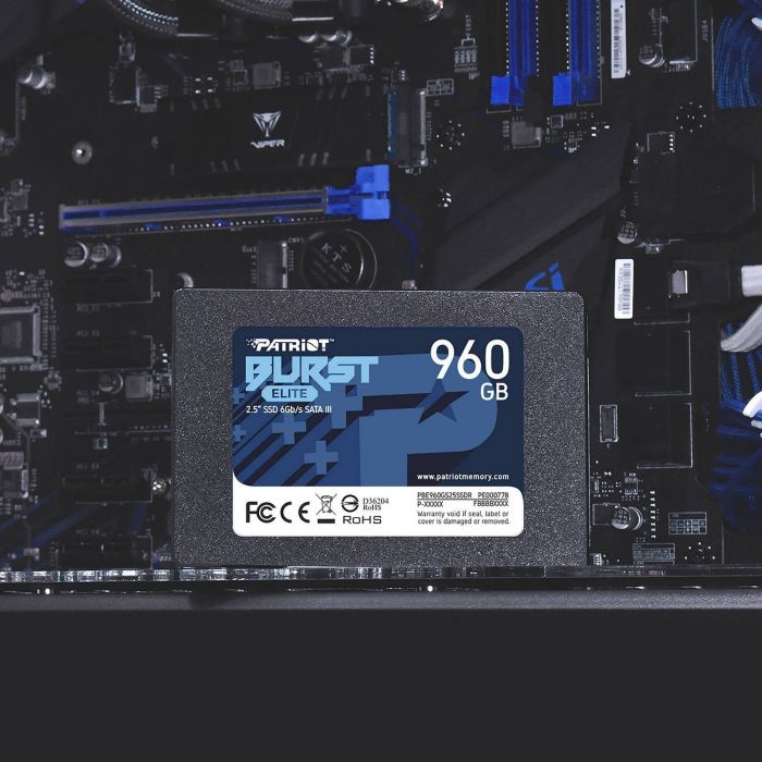 Накопичувач SSD 960GB Patriot Burst Elite 2.5" SATAIII TLC (PBE960GS25SSDR)