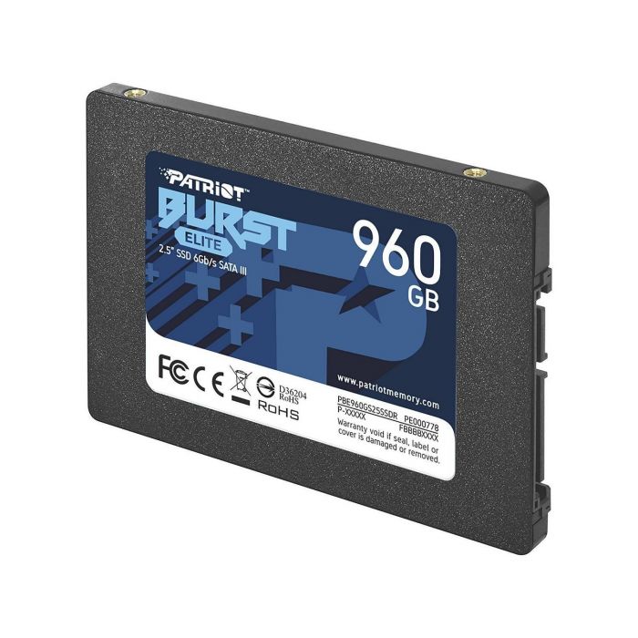 Накопичувач SSD 960GB Patriot Burst Elite 2.5" SATAIII TLC (PBE960GS25SSDR)