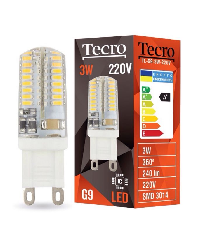 Лампа світлодіодна Tecro 3W G9 2700K (TL-G9-3W-220V)