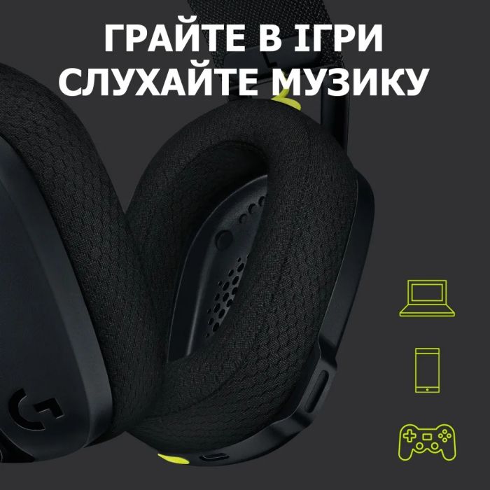 Bluetooth-гарнітура Logitech G435 Wireless Black (981-001050)