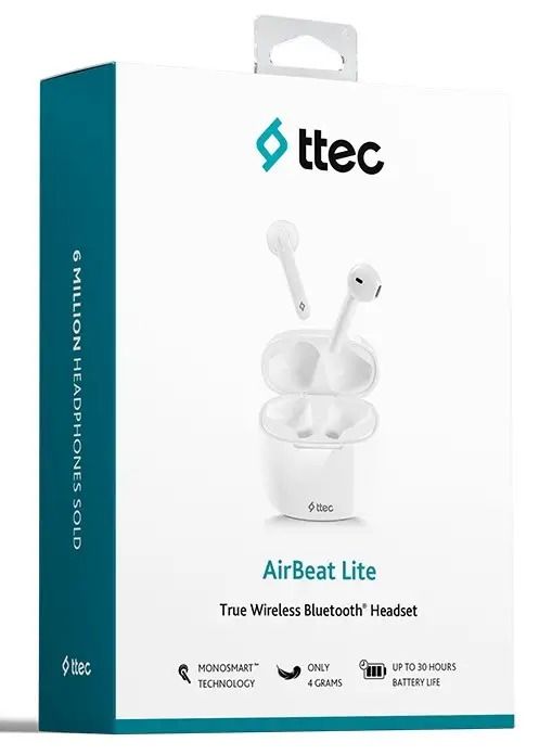 Bluetooth-гарнітура Ttec AirBeat Lite 2 White (2KM137B)