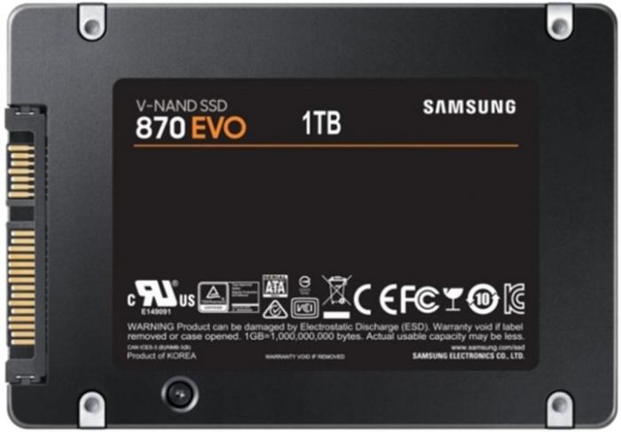 Накопичувач SSD 1TB Samsung 870 EVO 2.5" SATAIII MLC (MZ-77E1T0B/EU)