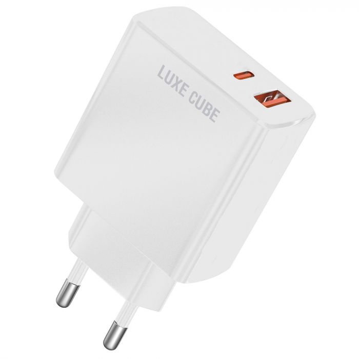 Зарядний пристрій Luxe Cube 2USB 36W QC3.0+PD White (4120201336367)