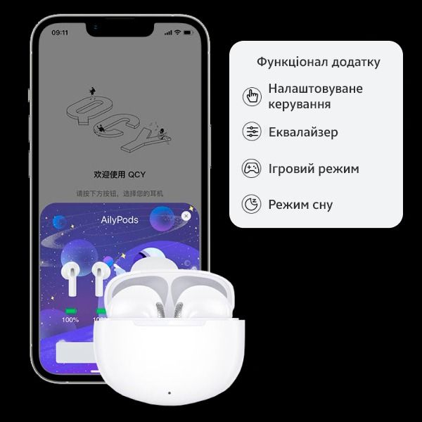 Bluetooth-гарнітура QCY AilyPods T20 White_