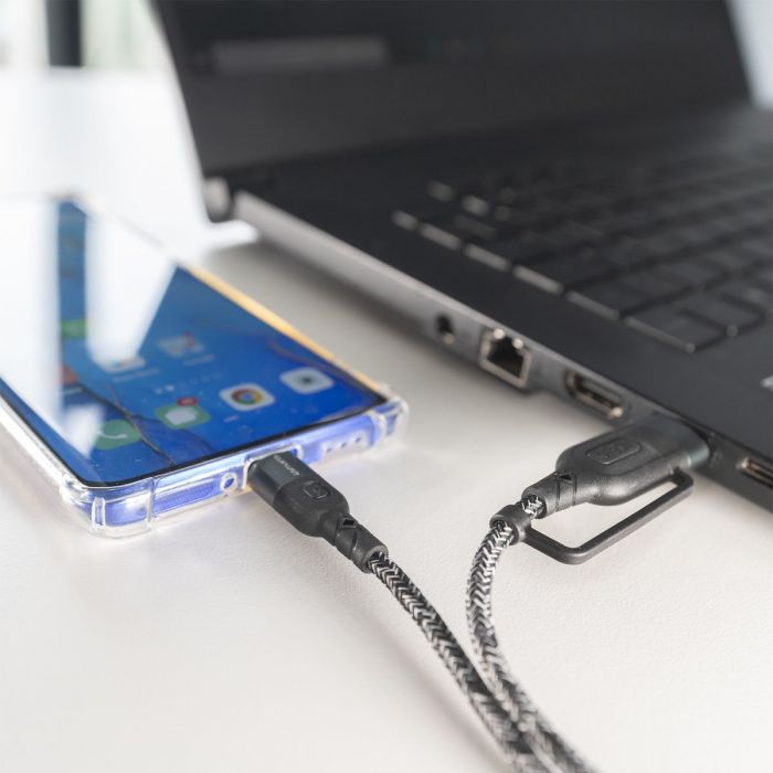 Кабель 4smarts 310 USB + USB Type-C - USB Type-C (M/M), 1.5 м, Black (4250774954856)