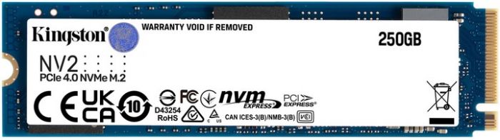 Накопичувач SSD 250GB M.2 NVMe Kingston NV2 M.2 2280 PCIe Gen4.0 x4 (SNV2S/250G)