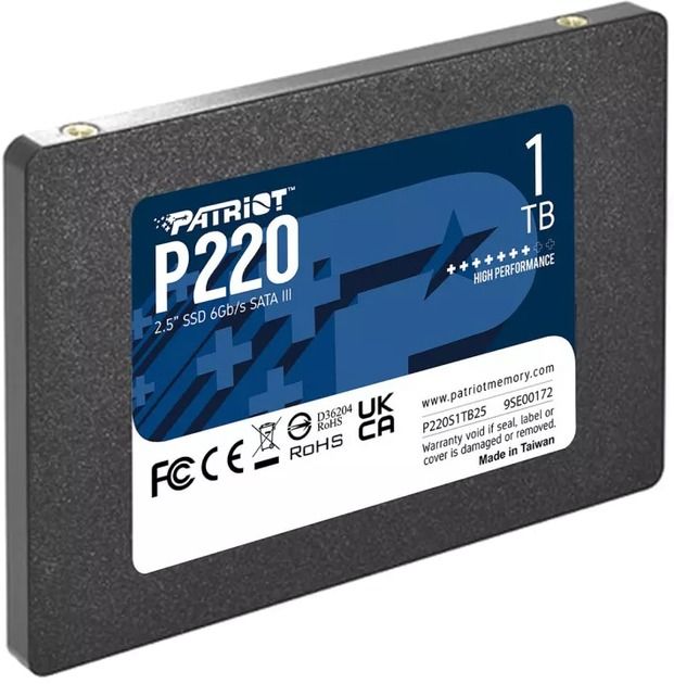 Накопичувач SSD 1TB Patriot P220 2.5" SATAIII TLC (P220S1TB25)